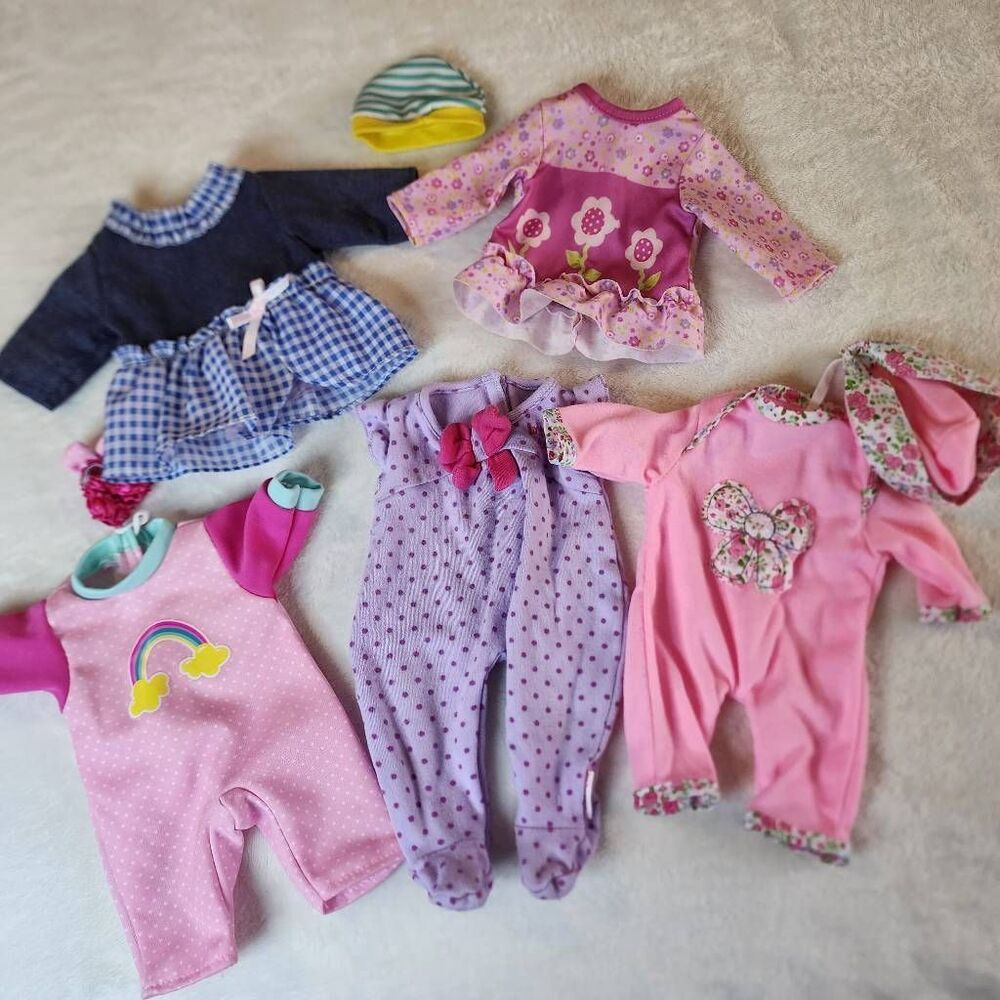 Lot of Doll Clothing for a Smaller Doll Set of 5 Outfits